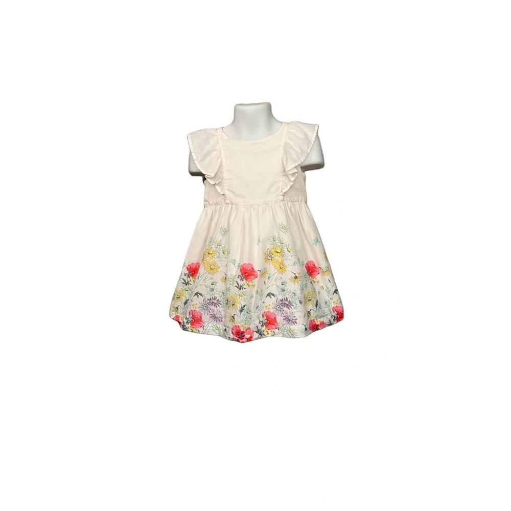 Baby Gap White Spring Flower Dress, Size 2T (2T)